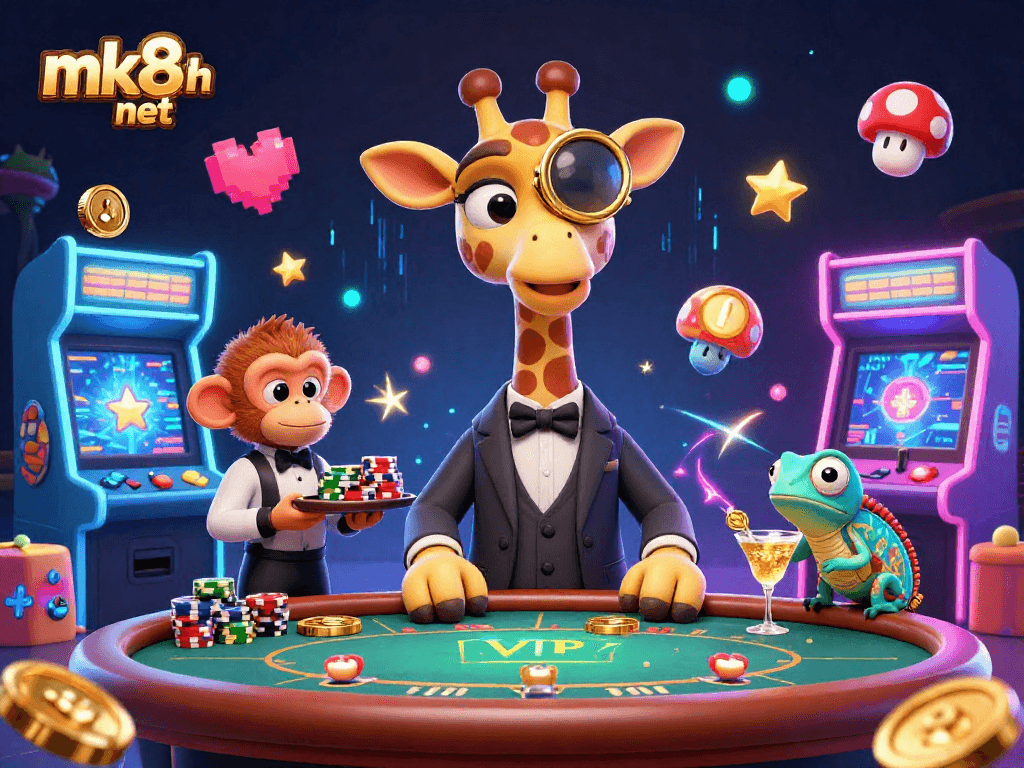 Experience thrilling gameplay at mk8th net, featuring vibrant characters and dynamic casino elements.