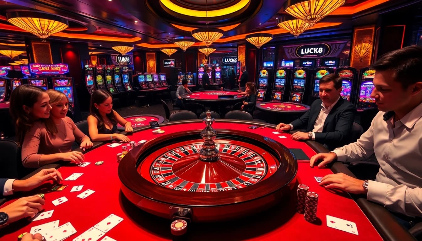 Experience the thrill of LUCK8 with engaging casino games and vibrant atmosphere.