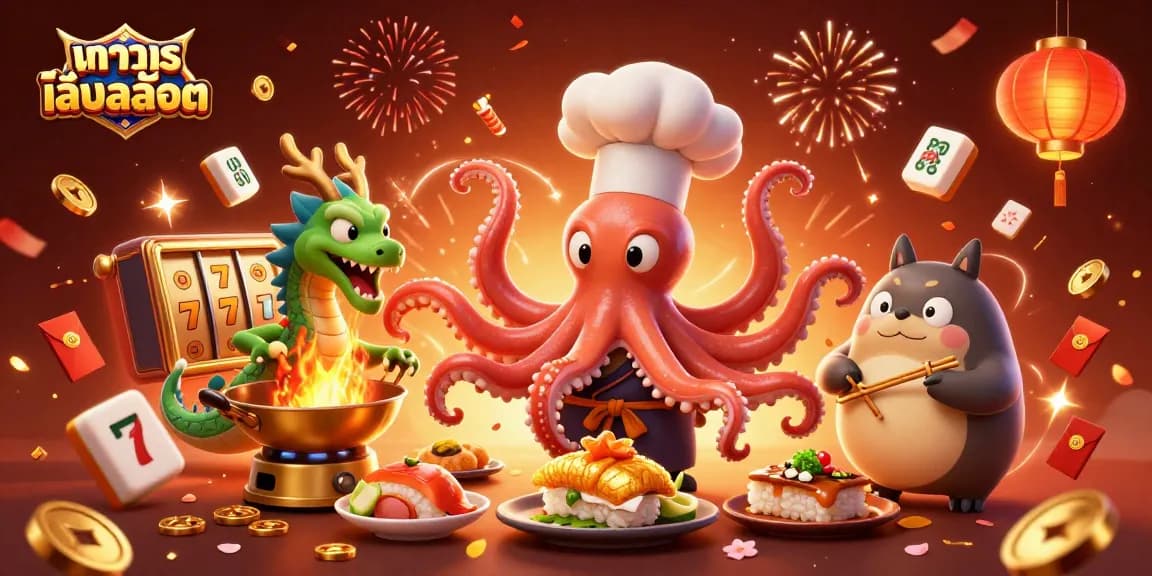 Experience ทดลองเล่นสล็อต with vibrant scenes of winning slots and dynamic characters in a captivating casino setting.