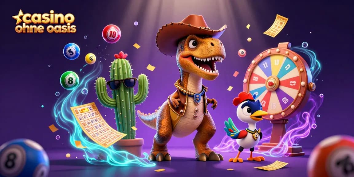 Experience vibrant games with casino ohne oasis surrounded by colorful lottery balls and gold tickets.