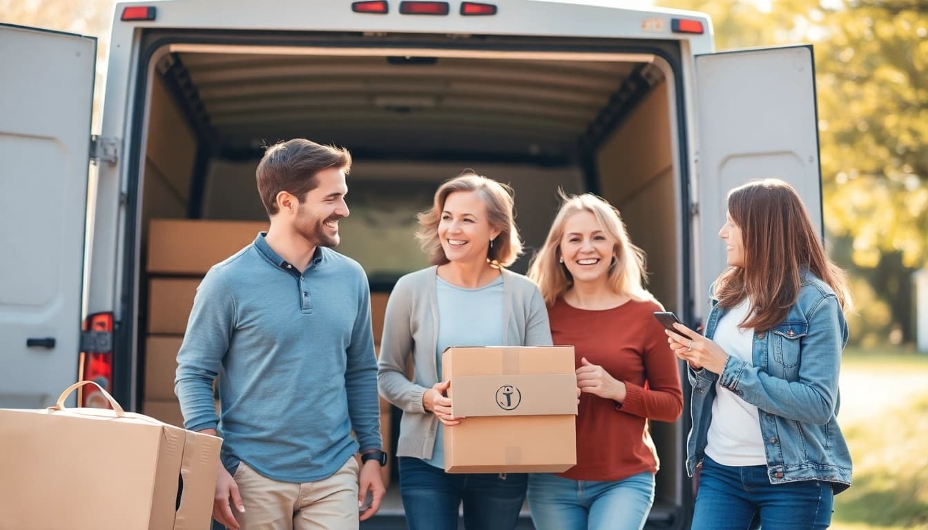Umzugsunternehmen Saarbrücken unterstützt eine Familie während ihres Umzugs.