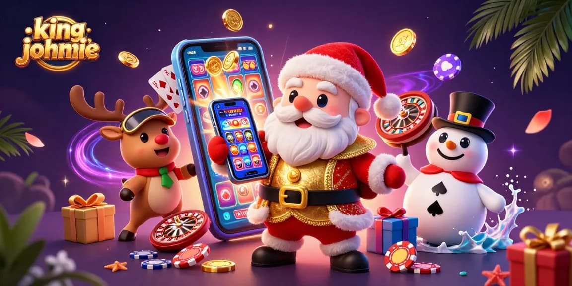 Experience the excitement at kingjohnnie's casino with festive characters and dynamic games.