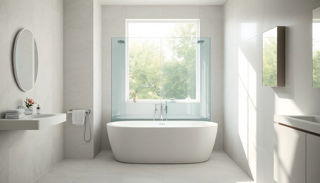 Erleben Sie die Eleganz und Funktionalität der sonni Duschkabine in einem modernen Badezimmer.