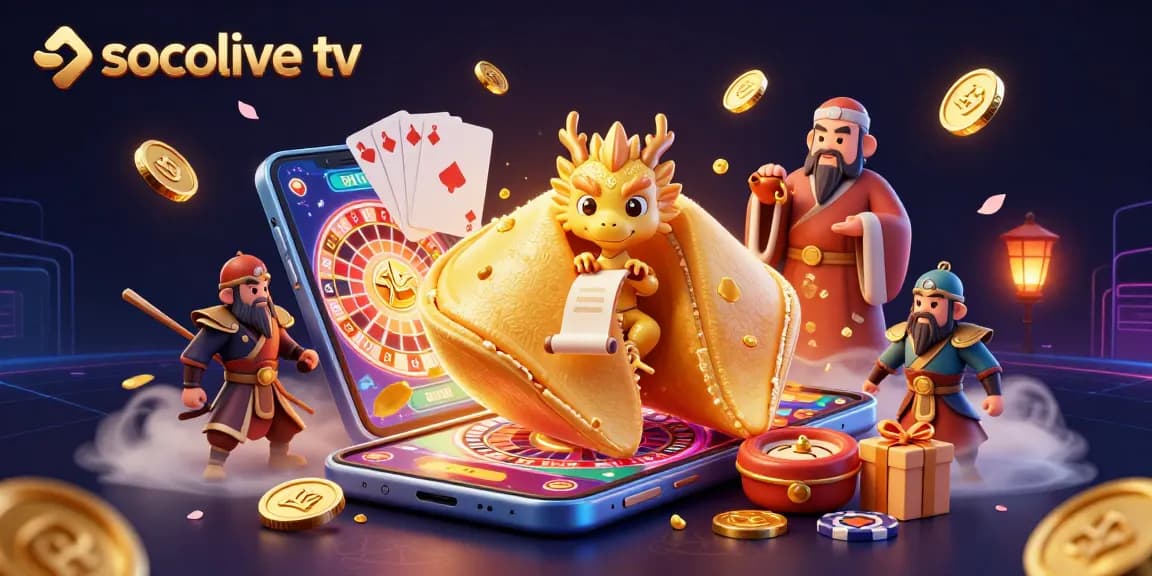 Experience excitement with socolive tv’s vibrant casino scene featuring animated characters and game elements.