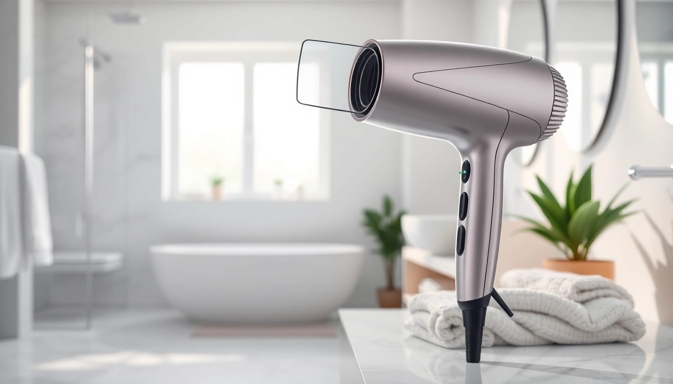 Effizienter laifen swift Haartrockner in modernem Badezimmer mit elegantem Design.