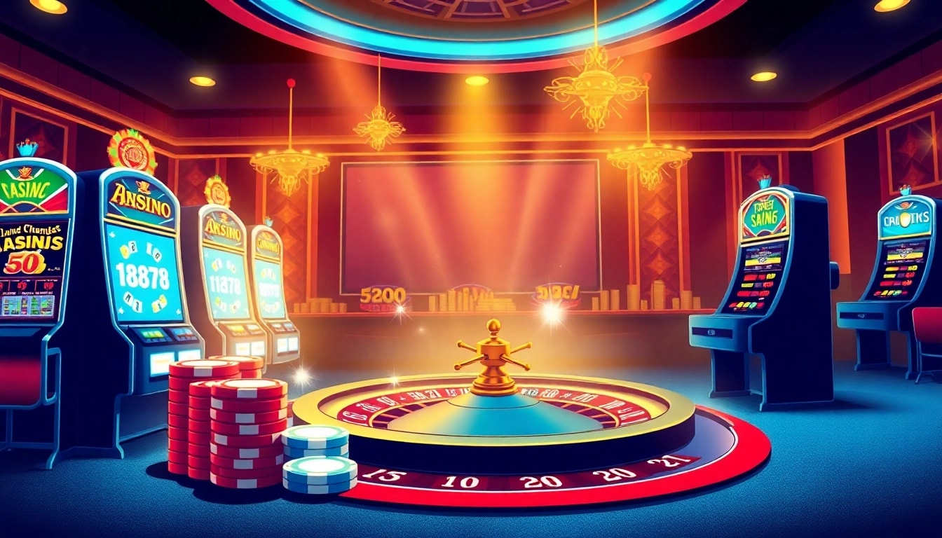 Experience thrilling Casino Bonus offers with engaging visuals of vibrant casino games and enticing promotions.