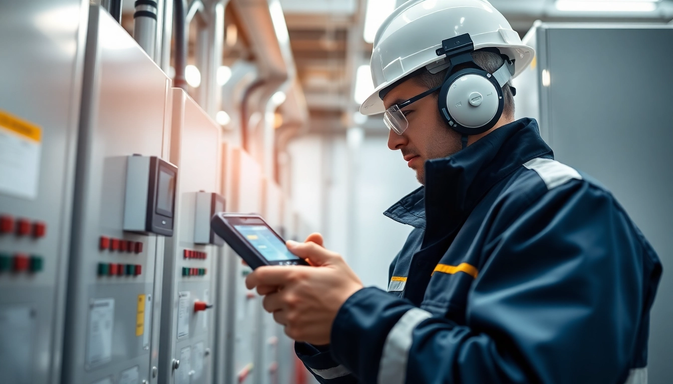 Technician conducting a DGUV V3 Prüfung to ensure safety in electrical equipment inspections.