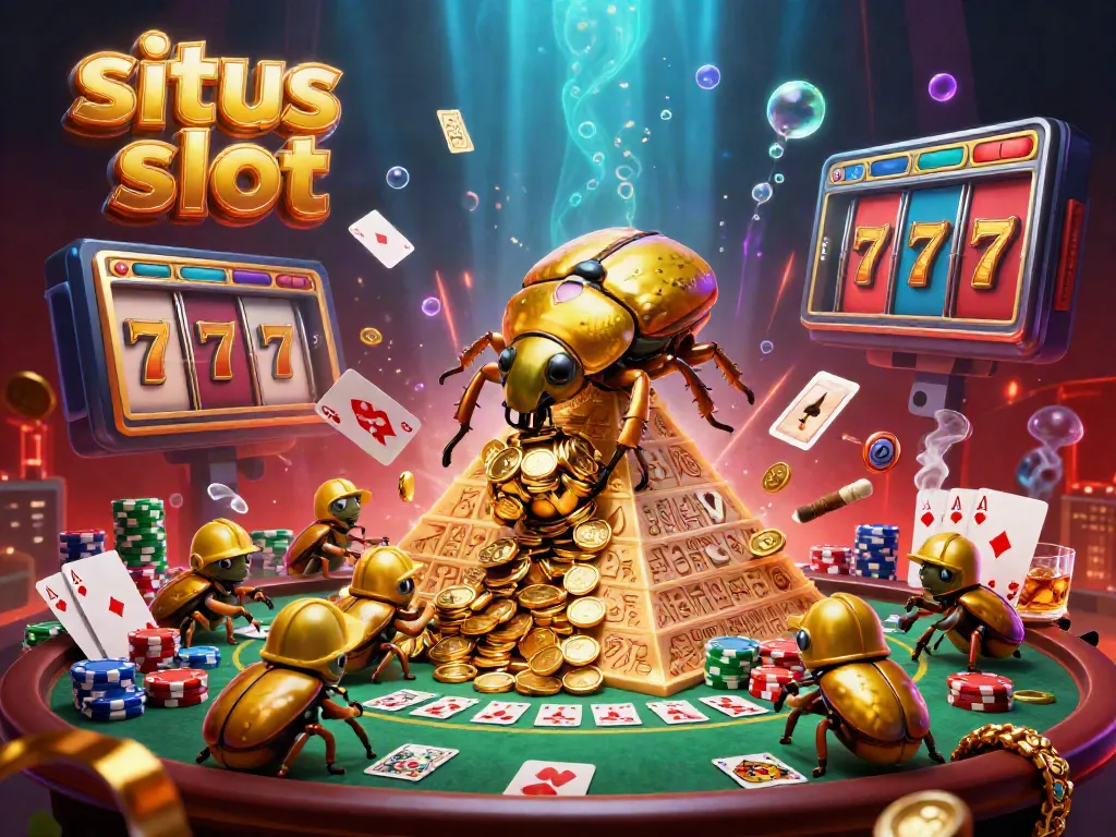 Experience the thrill of winning at situs slot with this vibrant casino scene full of excitement and action.