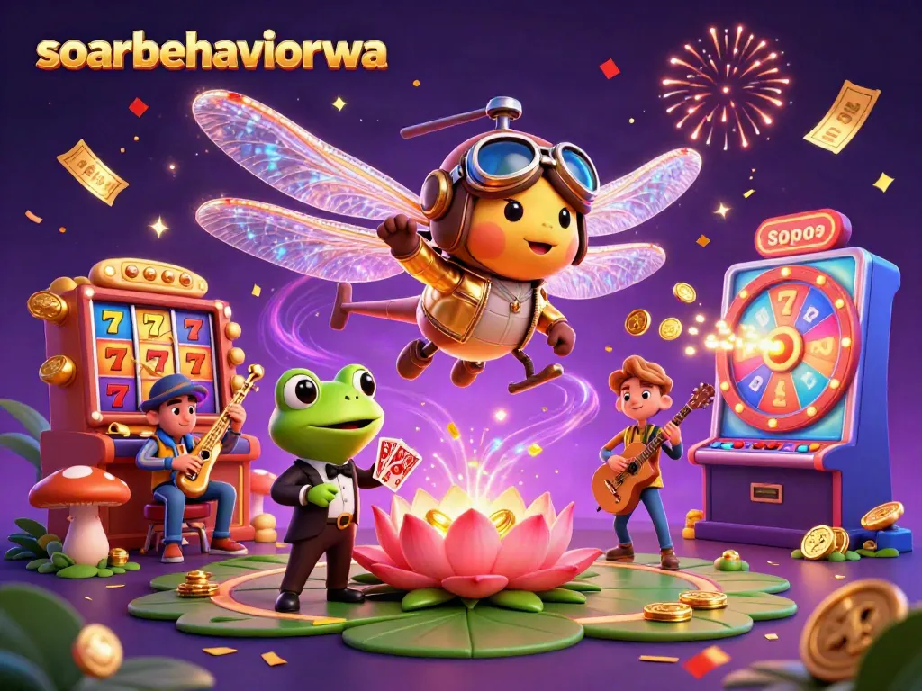 Experience thrilling gameplay at soarbehaviorwa with dynamic casino action featuring vibrant slot machines and lively characters.