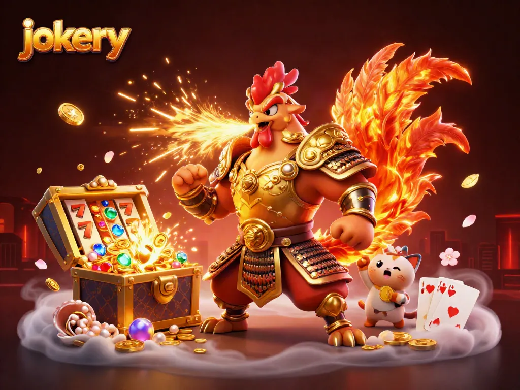 Engage with the thrilling jokery experience in this vibrant casino-themed illustration.