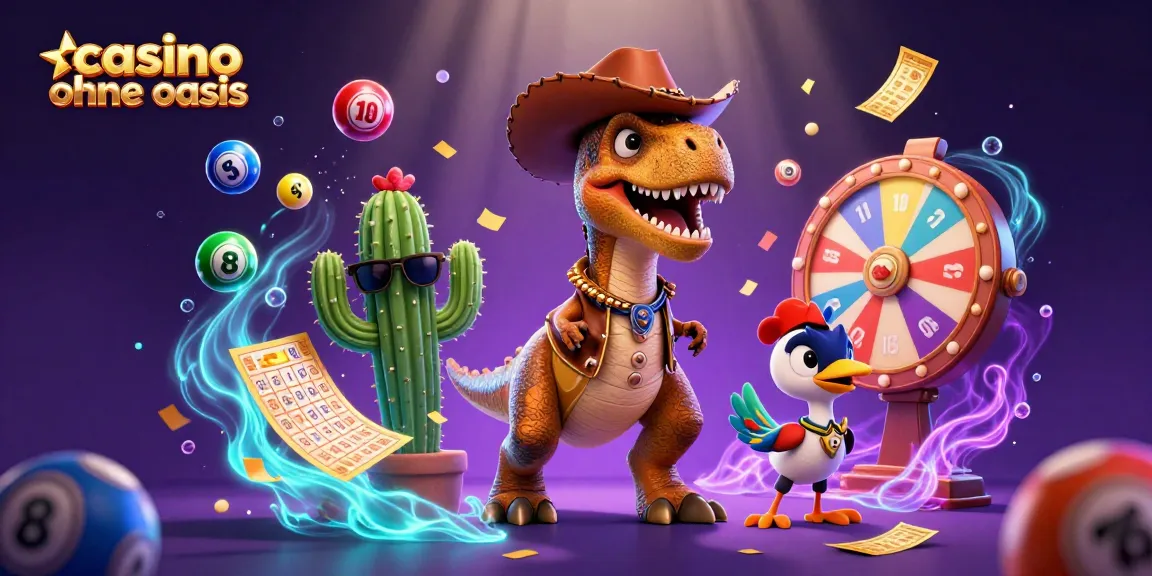 Experience vibrant games with casino ohne oasis surrounded by colorful lottery balls and gold tickets.