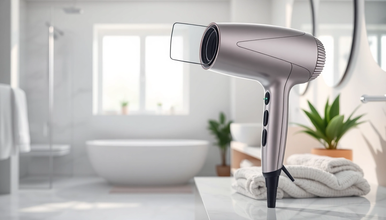 Effizienter laifen swift Haartrockner in modernem Badezimmer mit elegantem Design.