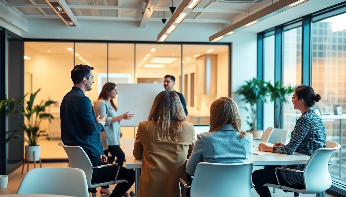 Insights into Unternehmensberatung through a collaborative meeting setting with diverse professionals engaged in discussion.