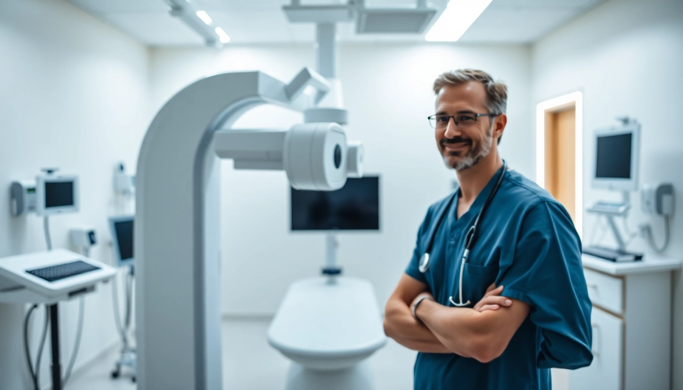 Praxisfotograf München, medizinische Fotografie in einer modernen Klinik mit Fachkraft und Patient.