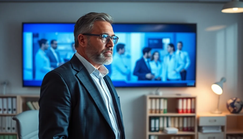 Headhunter Gesundheitswesen analysiert Kandidaten für medizinische Berufe in einem modernen Büro.