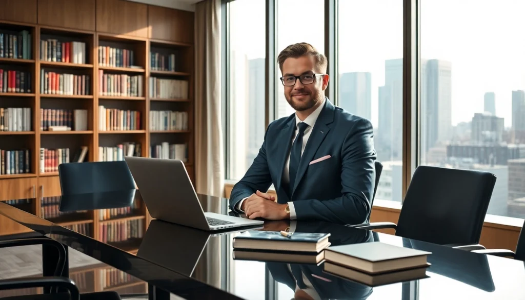 Headhunter CEO berät in einem modernen Konferenzraum, zeigt Professionalität und Expertise.