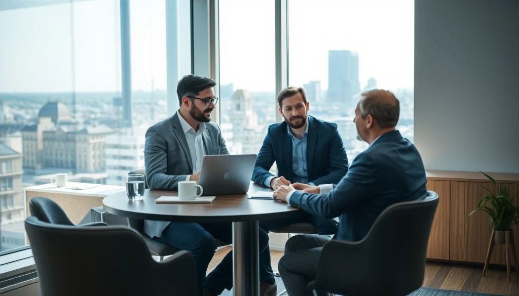 Professioneller Headhunter Berlin berät Klienten in modernem Büro.