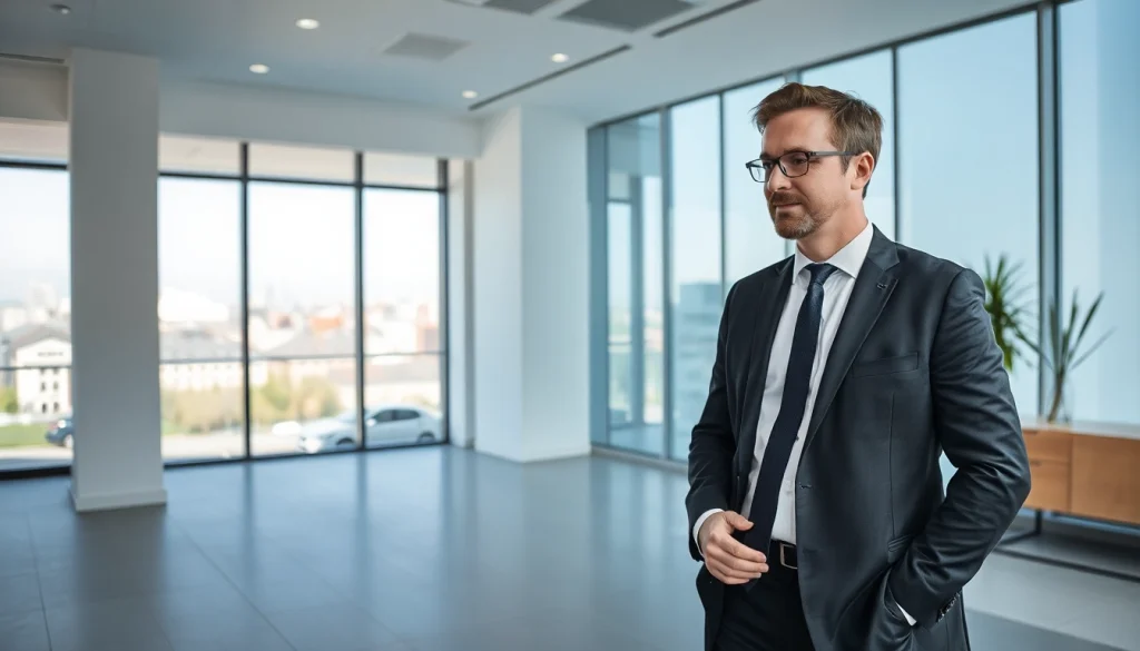 Headhunter Saarbrücken führt ein professionelles Gespräch mit einem Klienten in einem modernen Büro.