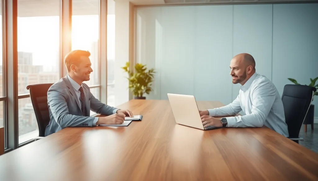 Headhunter Frankfurt berät Unternehmen in einer modernen Büroumgebung.