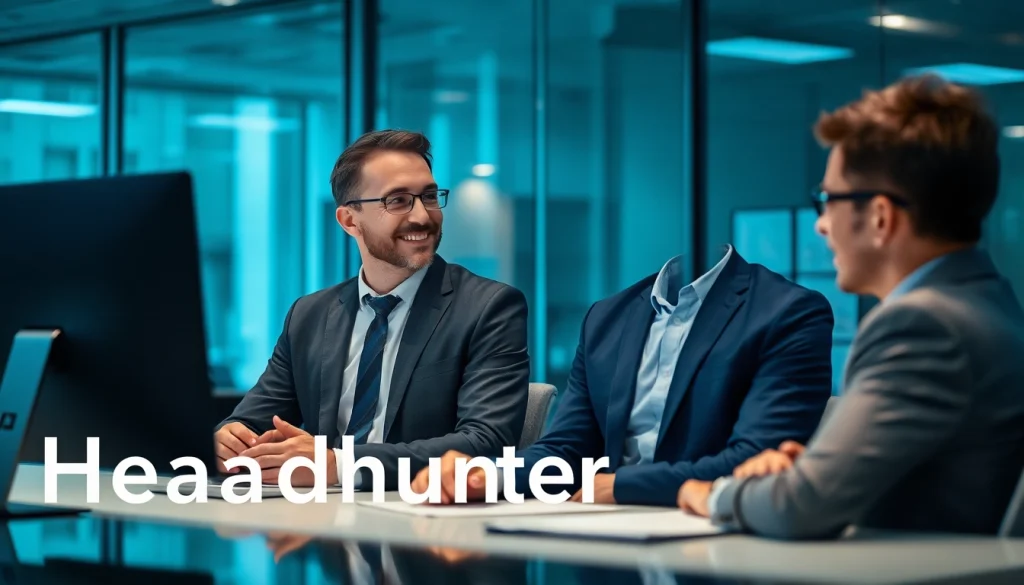 Headhunter Oberhausen in einem modernen Büro, professionell beraten einen Klienten.