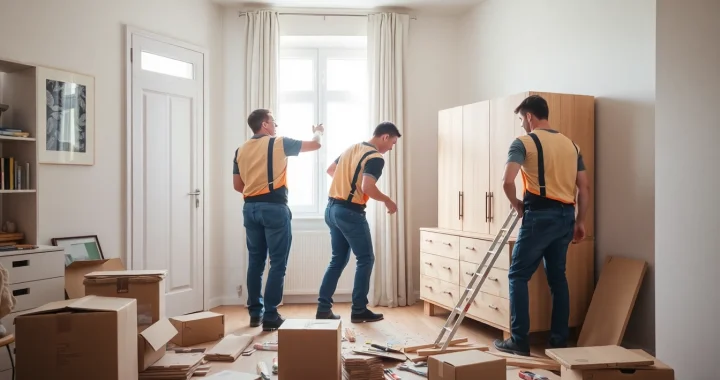Räumung Wien: Professionelles Team bei der Entrümpelung einer Wohnung in Wien.