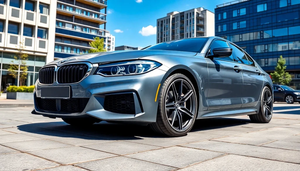 Montage einer Frontschutzfolie München auf einem glänzenden Auto, um maximalen Lackschutz zu demonstrieren.