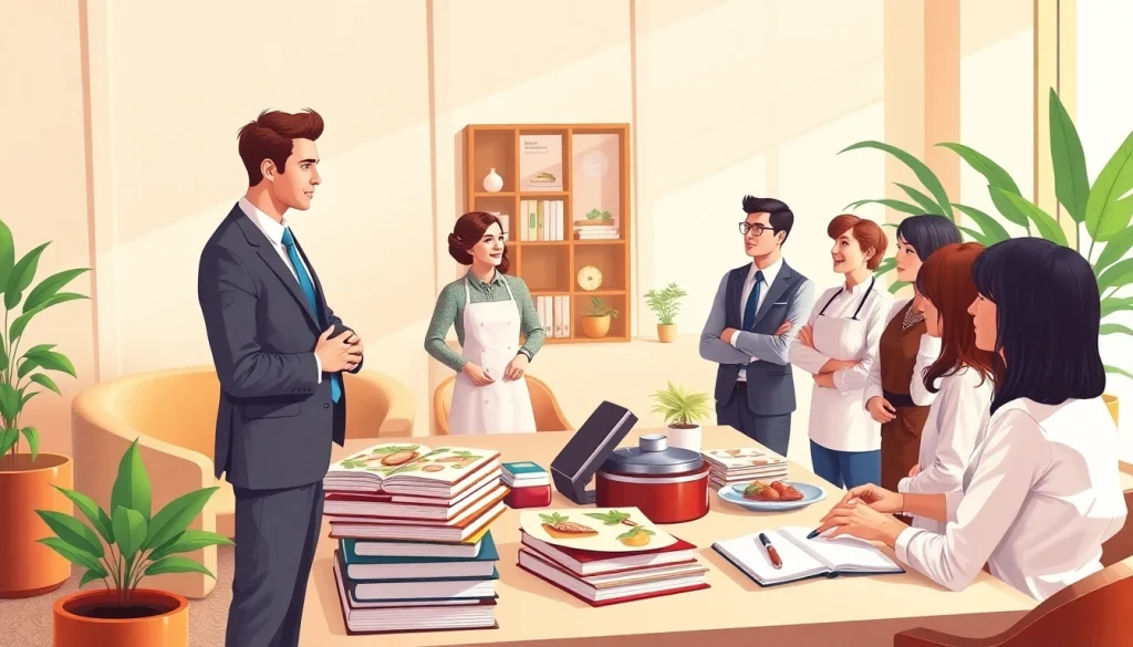 Headhunter Gastronomie consulting with candidates in a professional setting.