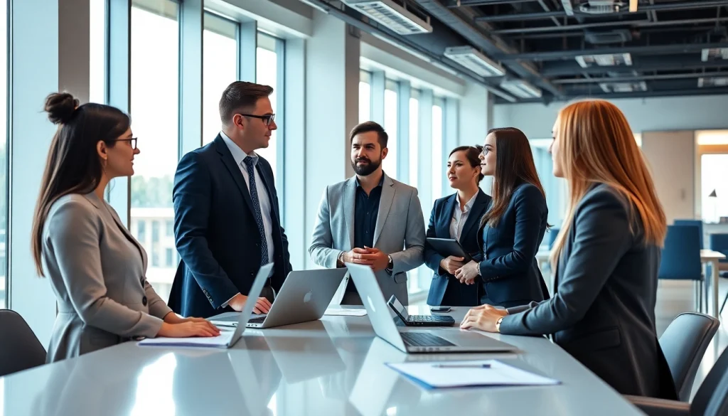 Headhunter Schweiz berät Kandidaten in einem modernen Büro.