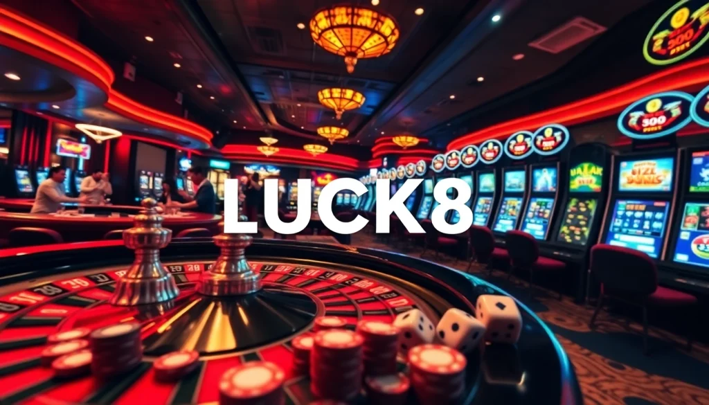 Trải nghiệm cảm giác thắng cuộc tại sòng bạc LUCK8 với bàn chơi sống động và các trò chơi hấp dẫn.